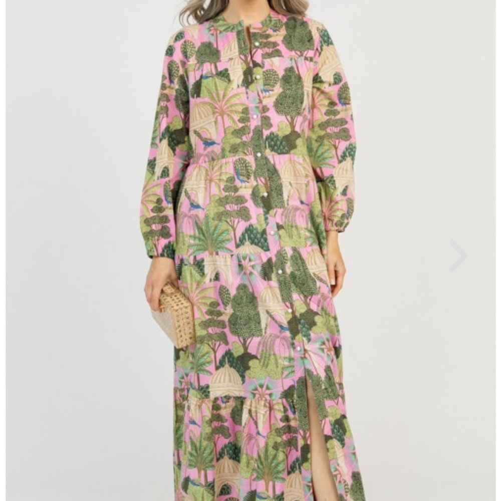 Boho Maxi Dress - vibrant peacock pattern - Picture 12 of 16